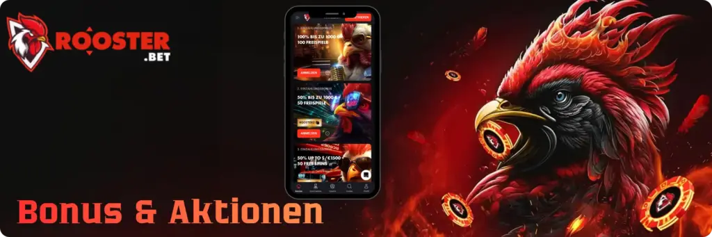 RoosterBet Bonus & Aktionen