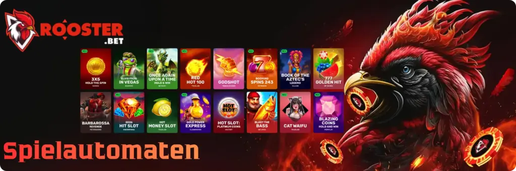 RoosterBet Spielautomaten