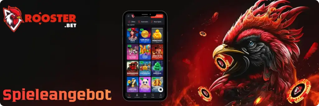 RoosterBet Spieleangebot